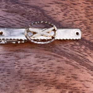 VTG Nicholson Tool File Saw Tie Bar Tack Clasp Gold Tone Handyman Tie Clip 1.5"